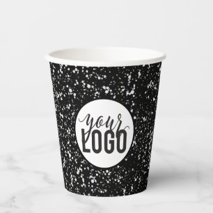 Gobelets En Papier Logo en noir et blanc