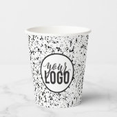 Gobelets En Papier Logo en noir et blanc (Recto)