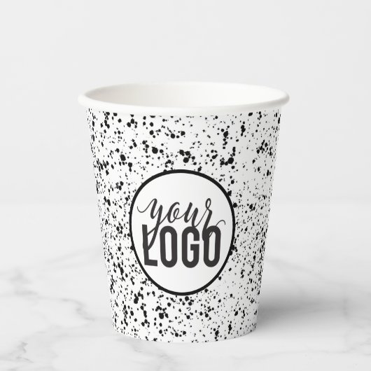 Gobelets En Papier Logo en noir et blanc (Recto)