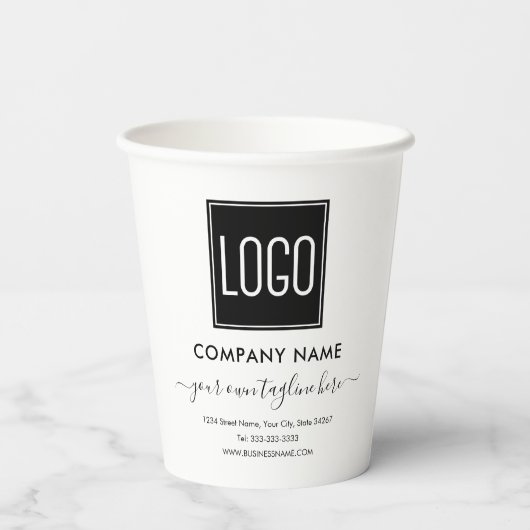 Gobelets En Papier Logo Entreprise (Verso)