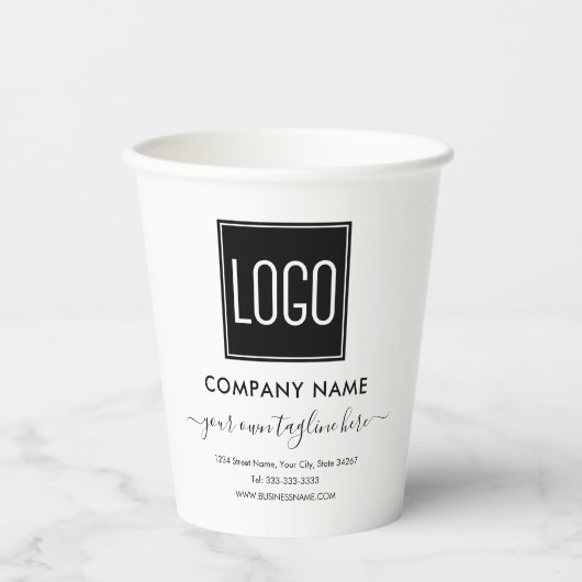 Gobelets En Papier Logo Entreprise (Recto)