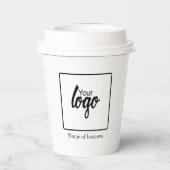 Gobelets En Papier Logo Entreprise personnalisée (Verso)