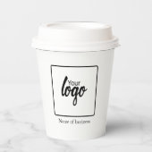 Gobelets En Papier Logo Entreprise personnalisée (Recto)