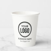 Gobelets En Papier Logo Et Slogan Personnalisés Avec Promotions (Recto)