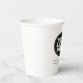 Gobelets En Papier Logo et texte personnalisés (Droite)