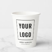 Gobelets En Papier Logo Marque d'entreprise (Recto)