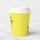 Gobelets En Papier Logo noir jaune QR Code Société Swag (Gauche)