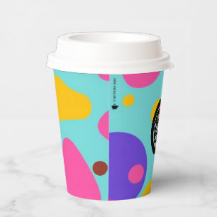Gobelets En Papier Logo Personnalisé Boules colorées Coupe de papier