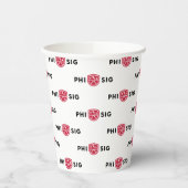 Gobelets En Papier Logo Phi Sigma Kappa (Gauche)