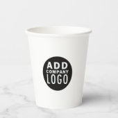 Gobelets En Papier Logo professionnel minimaliste simple (Recto)