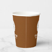 Gobelets En Papier Logo Professionnel Personnalisé Ici Élégant Café C (Droite)