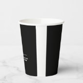 Gobelets En Papier Logo professionnel simple Slogan noir (Gauche)