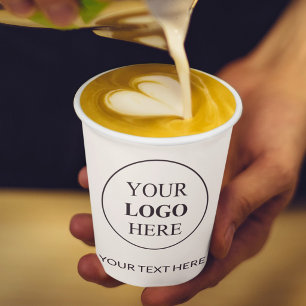 Gobelets En Papier Logo Promotionnel Personnalisé – Aucune Commande M
