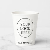 Gobelets En Papier Logo promotionnel personnalisé - Pas de commande m (Verso)