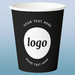 Gobelets En Papier Logo Simple Avec Tasses De Papier D'Entreprise Tex