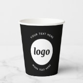 Gobelets En Papier Logo Simple Avec Tasses De Papier D'Entreprise Tex (Verso)