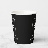 Gobelets En Papier Logo simple Black Custom Business (Gauche)