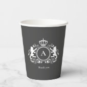 Gobelets En Papier logo spécifique du client Monogram Wappen Paper Cu (Verso)