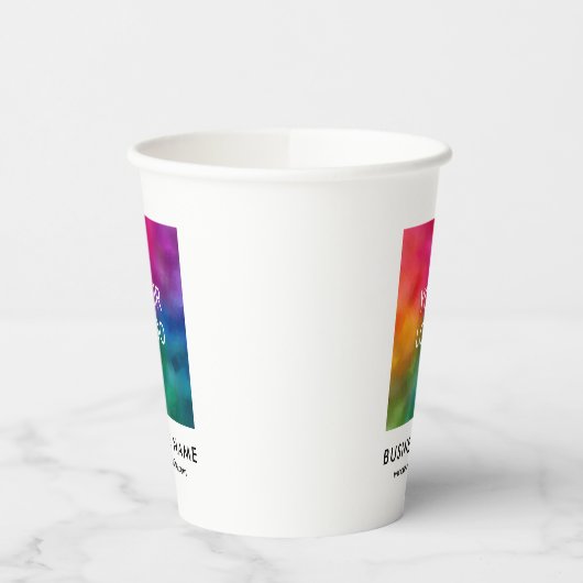 Gobelets En Papier Logo sur mesure Entreprise Petite Entreprise Modèl (Gauche)