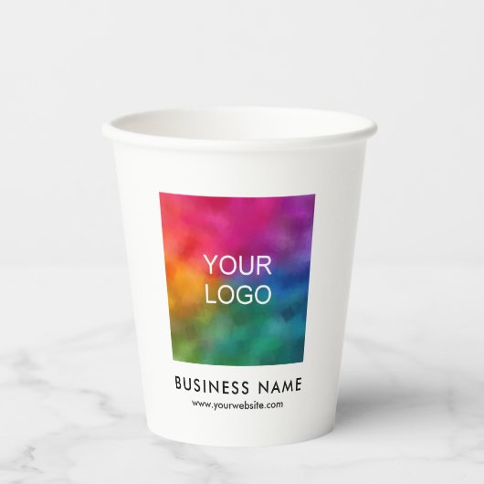 Gobelets En Papier Logo sur mesure Entreprise Petite Entreprise Modèl (Recto)