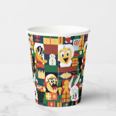 Gobelets En Papier LOONEY TUNES™Motif de blocs de vacances (Droite)