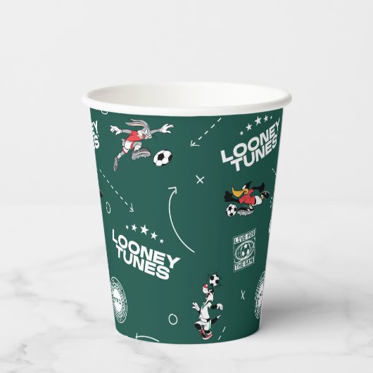 Gobelets En Papier LOONEY TUNES™ Soccer Playbook Pattern (Verso)