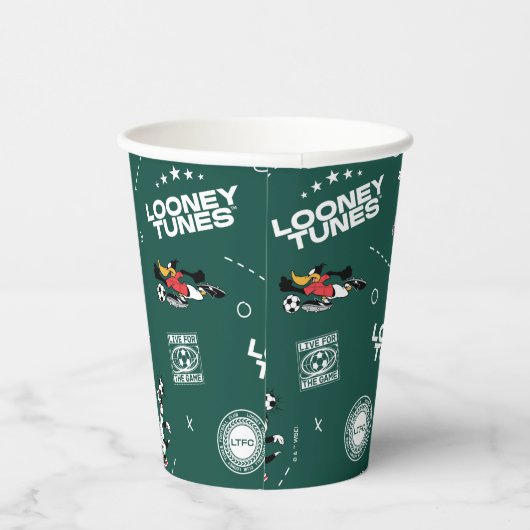 Gobelets En Papier LOONEY TUNES™ Soccer Playbook Pattern (Droite)