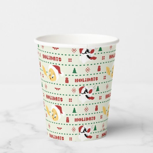 Gobelets En Papier LOONEY TUNES™ SYLVESTER™ & TWEETY™ Motif de vacanc (Droite)