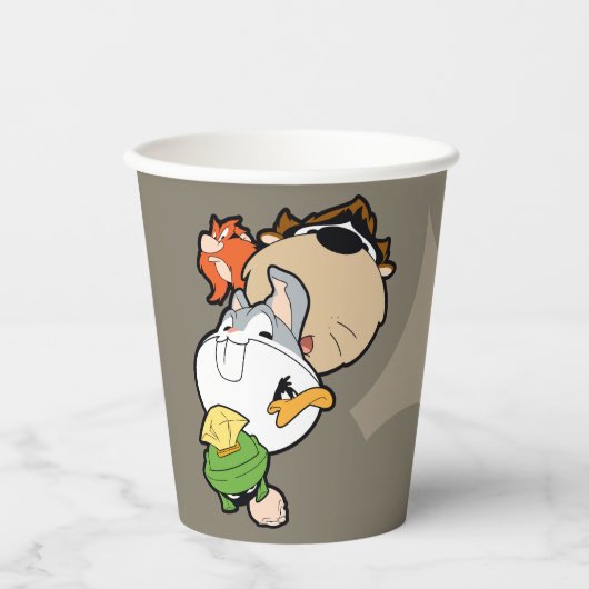 Gobelets En Papier LOONEY TUNES™ Têtes massives stylisées (Recto)
