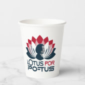 Gobelets En Papier Lotus pour POTUS Kamala Harris 2024 (Recto)