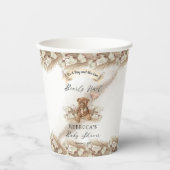 Gobelets En Papier L'Ours En Teddy Peut Attendre Le Baby shower Garço (Recto)