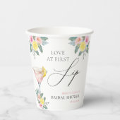Gobelets En Papier Love at First Sip Bright Cocktail Fête des mariées (Recto)