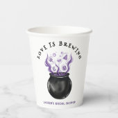 Gobelets En Papier Love is Brewing Cauldron Halloween Bridal Shower (Verso)