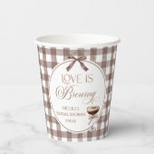 Gobelets En Papier Love Is Brewing Expresso Martini Bow Bridal Shower (Verso)