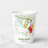 Gobelets En Papier Love Is Brewing Hummingbird Tea Party (Verso)
