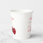 Gobelets En Papier Love Is Sweet Cherry Fruit | Mariage (Droite)