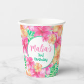 Gobelets En Papier Luau 3e anniversaire (Recto)