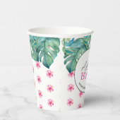 Gobelets En Papier Luau Baby shower Hibiscus tropical (Droite)