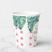 Gobelets En Papier Luau Fête des mariées Hibiscus tropical (Droite)