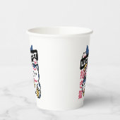 Gobelets En Papier Lucky Cat Maneki Neko – Japanese Fortune Cat  (Gauche)