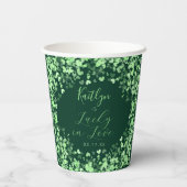 Gobelets En Papier Lucky In Love Fête des mariées de la Saint Patrick (Verso)