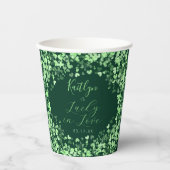 Gobelets En Papier Lucky In Love Fête des mariées de la Saint Patrick (Recto)
