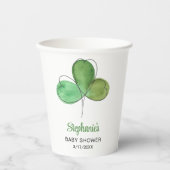 Gobelets En Papier Lucky Little Shamrock Baby shower (Recto)