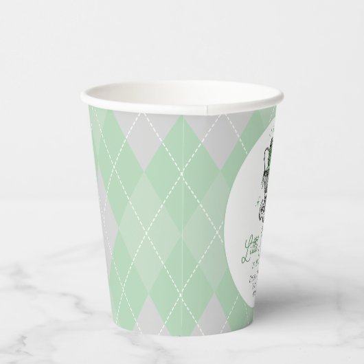 Gobelets En Papier Lucky Little Shamrock St patrick Baby shower (Droite)