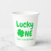 Gobelets En Papier Lucky One 1er anniversaire (Recto)