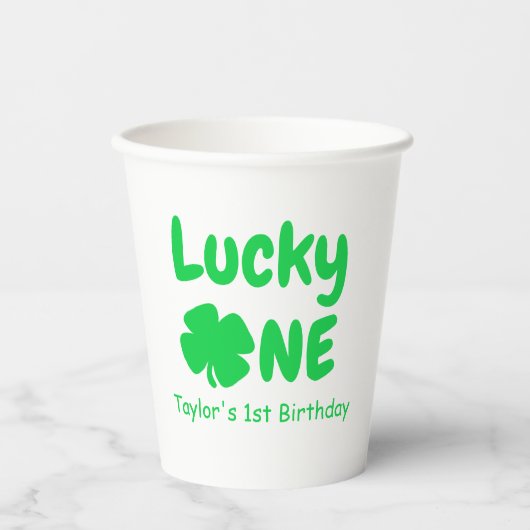 Gobelets En Papier Lucky One 1er anniversaire (Recto)
