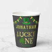 Gobelets En Papier Lucky One St. Patrick's Day 1er anniversaire (Verso)