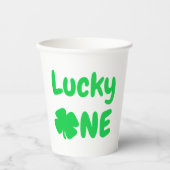 Gobelets En Papier Lucky One St Patrick's Day 1er anniversaire (Recto)