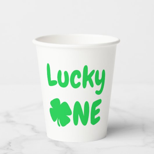 Gobelets En Papier Lucky One St Patrick's Day 1er anniversaire (Recto)