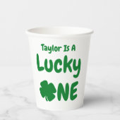 Gobelets En Papier Lucky One St Patrick's Day 1er anniversaire (Recto)